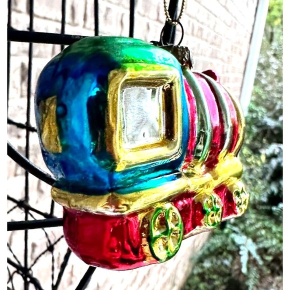 Vintage 90's Christmas Ornaments Set of 3 Santa Claus Train Fire Truck Festive - Picture 9 of 12